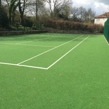 Tennis court build for house extension